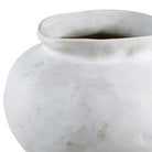 Close-up of Keros Vase showing its handcrafted ceramic texture and subtle rustic white finish
