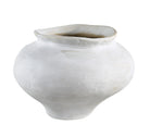 Leros Vase handcrafted in white ceramic with soft rounded form and subtle artisan texture