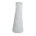 Lunara Vase in matte white with tall minimalist silhouette and subtle organic curves