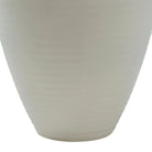 Close-up of Nara Ceramic Vase base showing subtle ribbed texture and smooth matte ivory finish