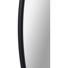 Close-up side view of the Nova Wall Mirror showing the slim black frame detail