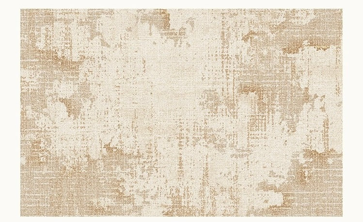 Serene Mottled Ivory Area Rug with soft beige and ivory abstract texture