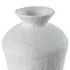 Close-up of Solene Ceramic Vase showing matte white finish and handcrafted textured surface