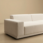 Beige sofa on a beige background