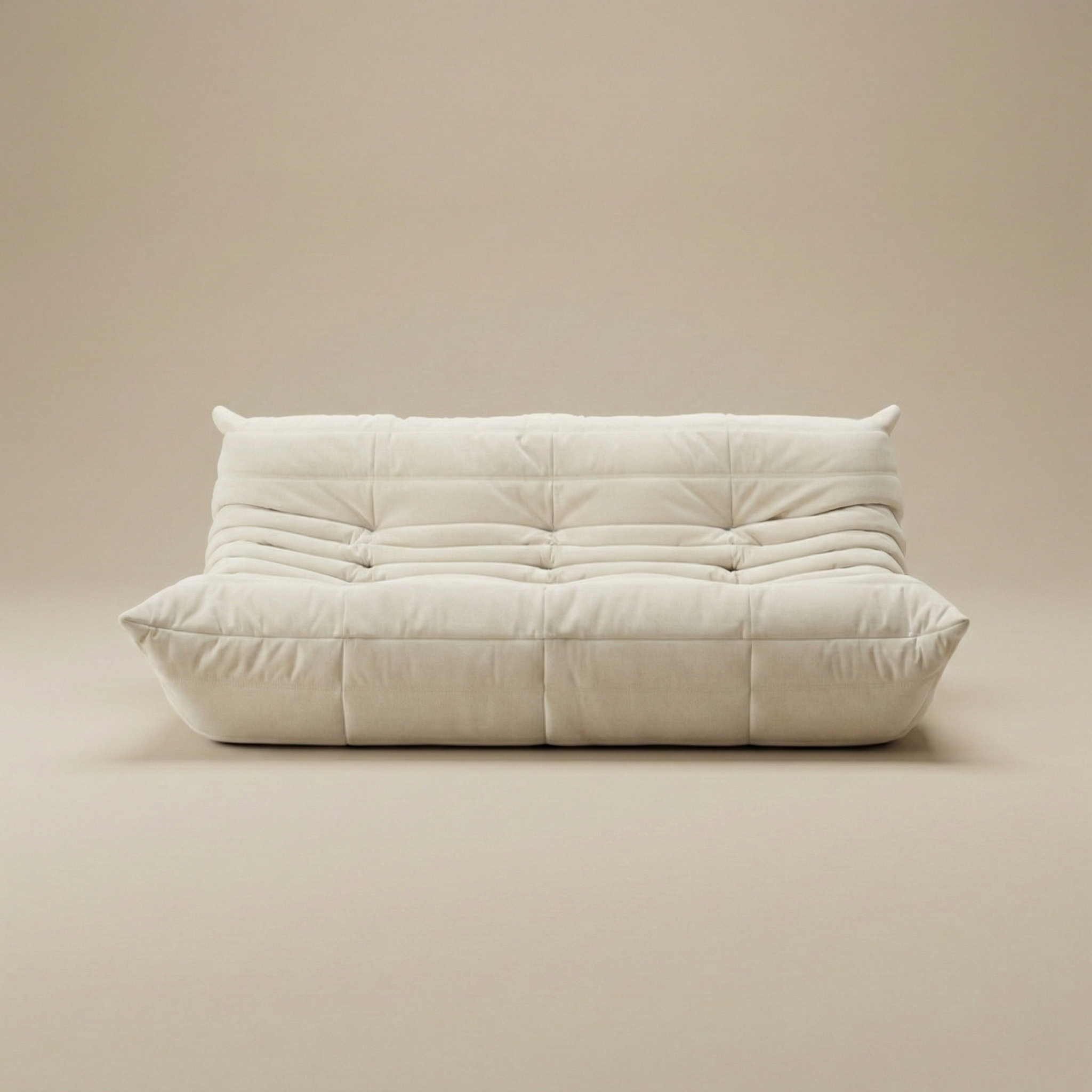 White sofa on a beige background
