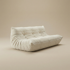 Beige bean bag chair on a beige background